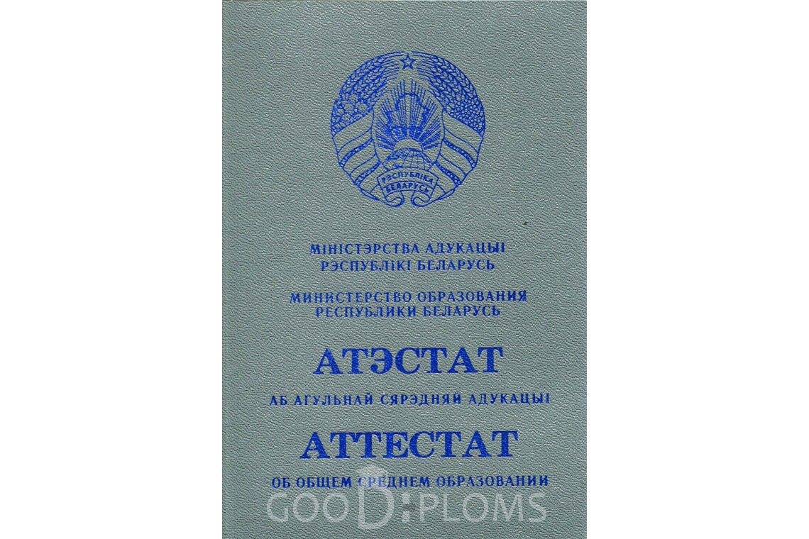 Белорусский аттестат за 11 класс - Обратная сторона- Омск